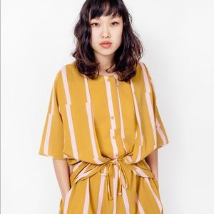 HENRIK VIBSKOV Allen Jumpsuit in Tumeric Stripes
